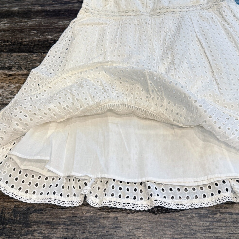 Alice + Olivia Remada Ruffled Broderie Anglaise Cotton Mini‎ Dress White NWT - Picture 14 of 16